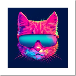 Retro Rave Cat Posters and Art